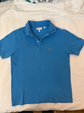 Lacoste Men's Bright Blue Polo with Crocodile Logo